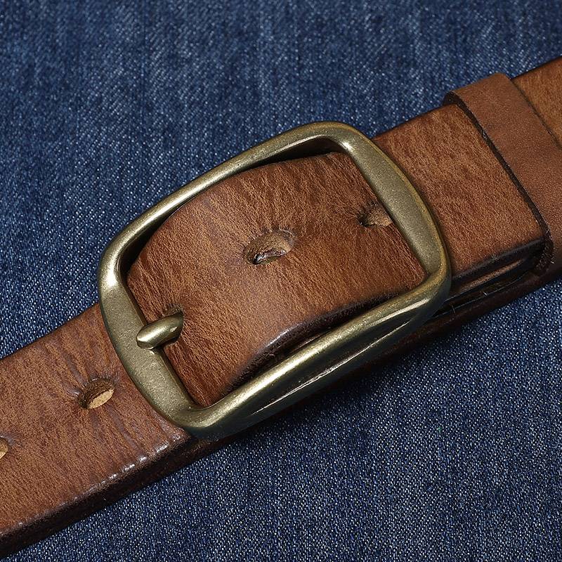 mens brown leather belt