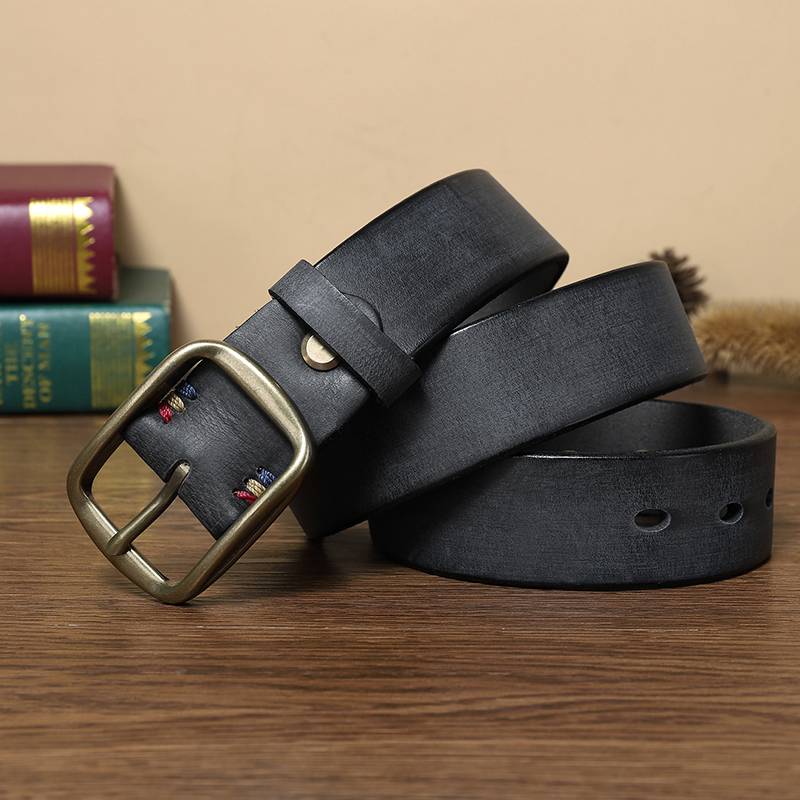 mens brown leather belt