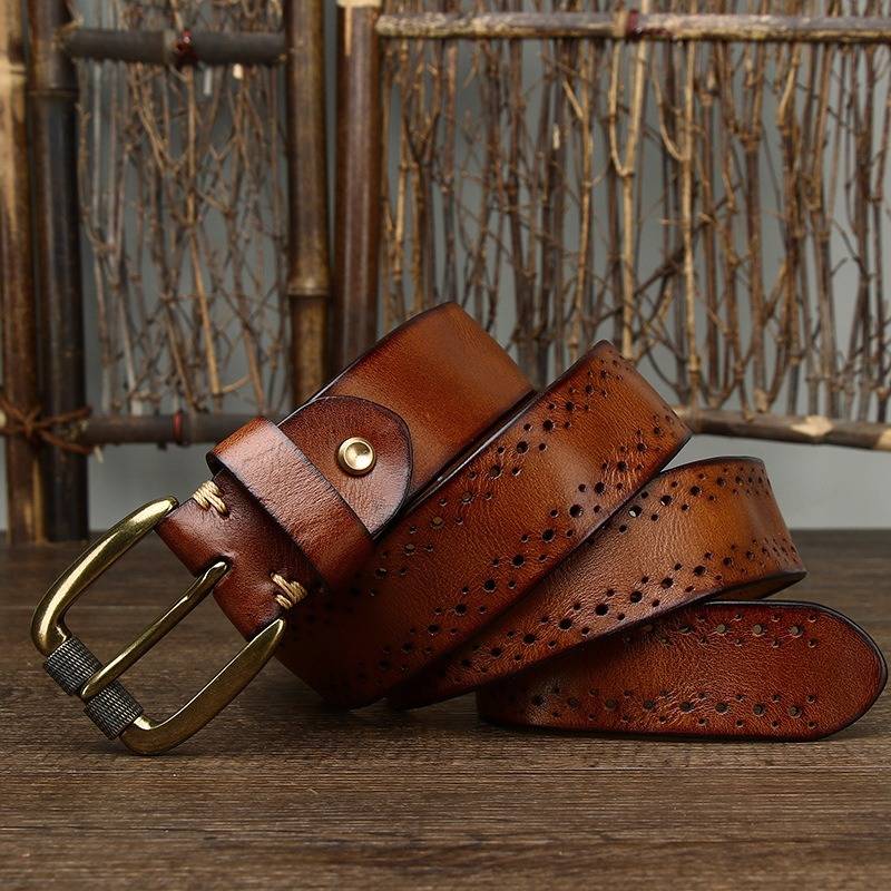mens dark brown belt
