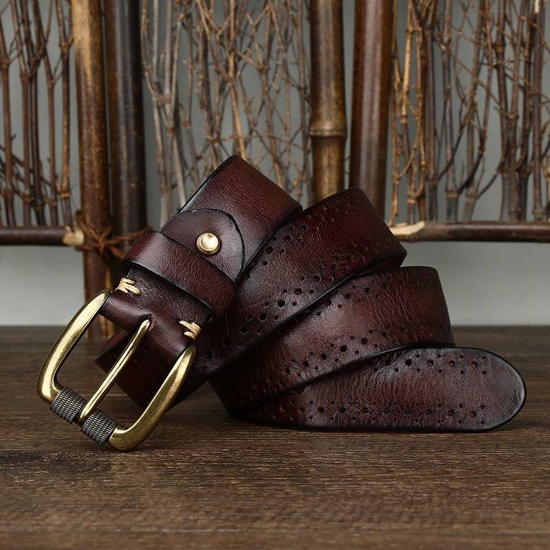 mens dark brown belt