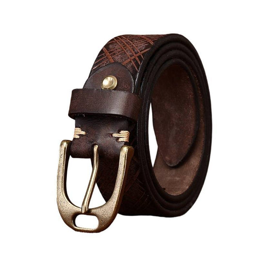 mens embossed belt