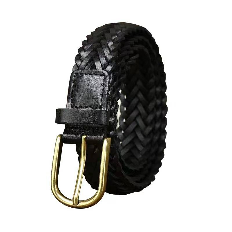 womens braided leather belt
