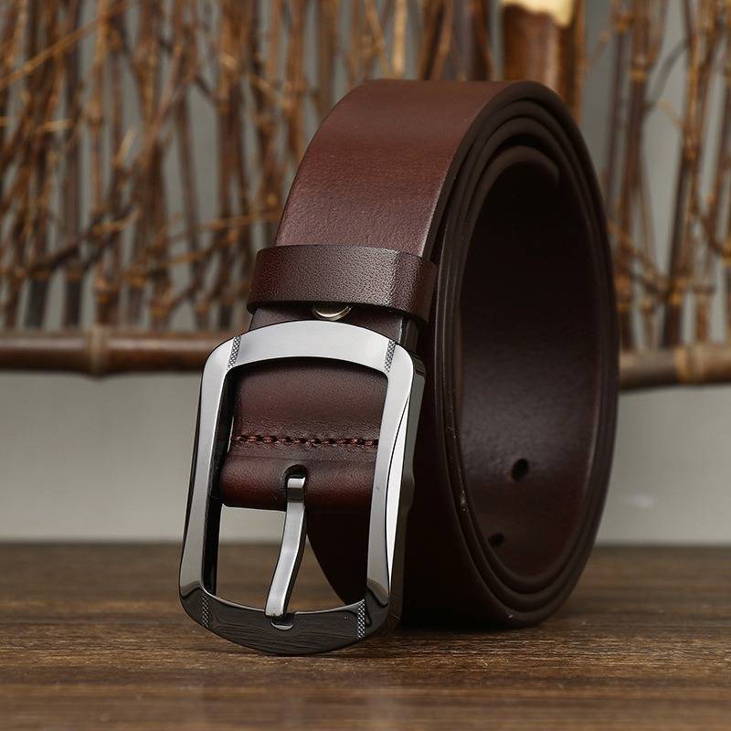 Business Casual Men's Dress Belt with Hypoallergenic Ceramic Buckle-1.5"