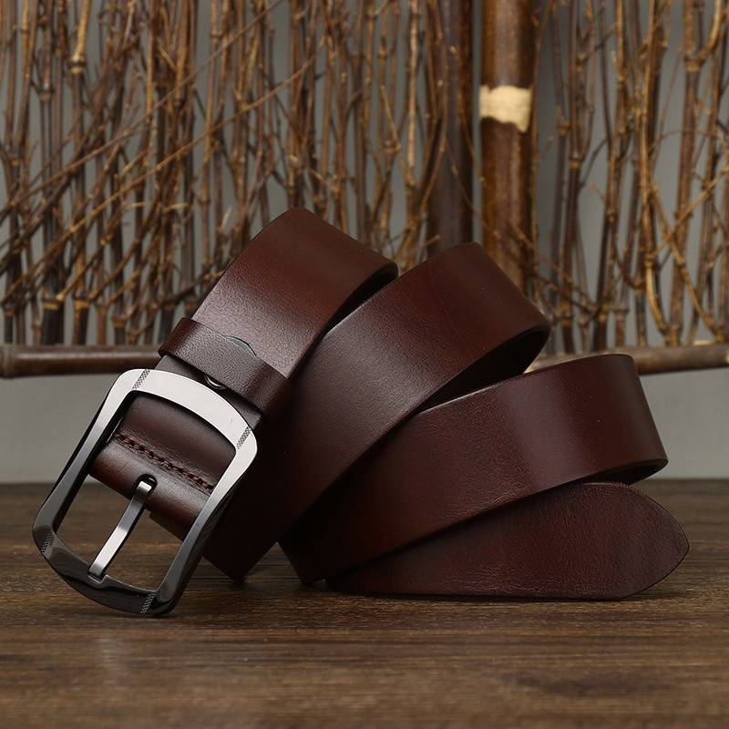 Business Casual Men's Dress Belt with Hypoallergenic Ceramic Buckle-1.5"