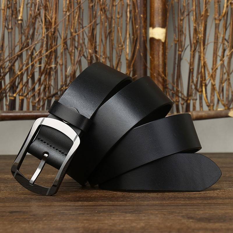 Business Casual Men's Dress Belt with Hypoallergenic Ceramic Buckle-1.5"