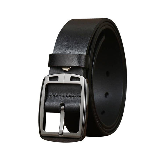 Business Men's Work Belt with Hypoallergenic Ceramic Buckle-1.5"