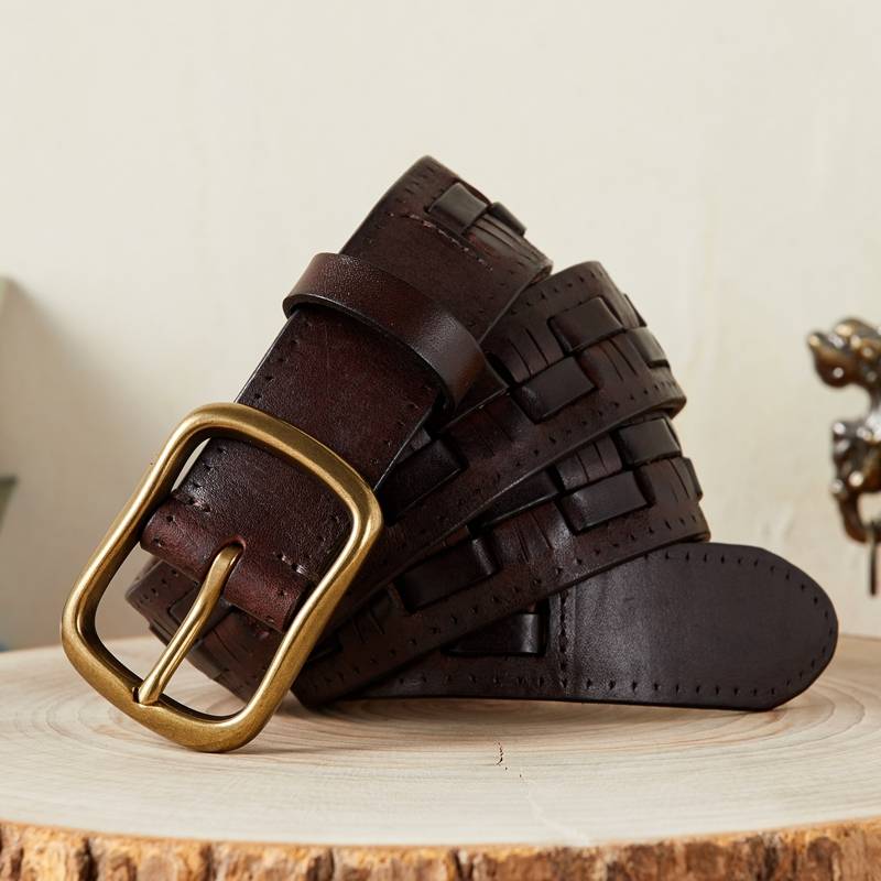 mens braided belts