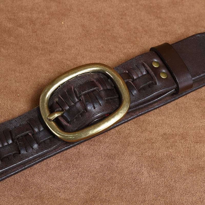 mens braided belts