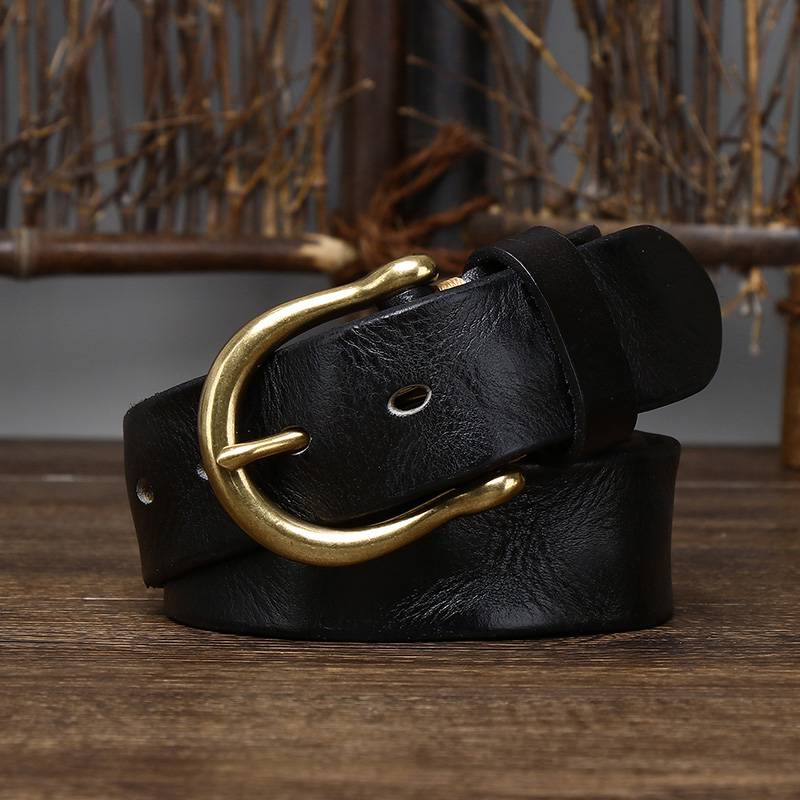 mens brown leather belt